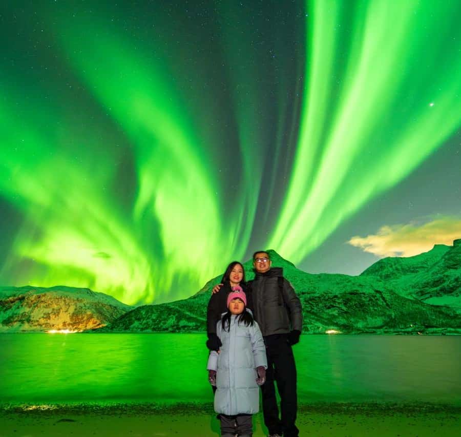 Tromsø Northern Lights Husky Visit with Traditional Dinner